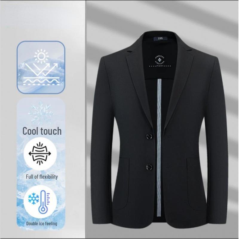 Мужской быстросохнущий шелковый солнцезащитный костюм 2025 года — повседневный летний вариант, 5 цветов, стиль вестерн для людей среднего возраста