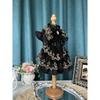 Trendy New Pet Dog Clothes Fine Handmade Black Cotton Lace Bow Flower Embroidered Princess Dress For Small Medium Dogs Chihuahua