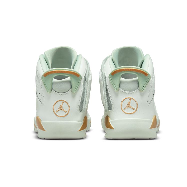 Детские кроссовки Air Jordan 6 Retro Low PS Lunar New Year Green Spruce-Aura Metallic-Gold DN1770-073
