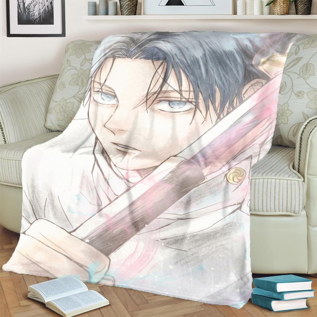 Jujutsu Kaisen Soft Print Blanket Warm Flannel for Bedrooms, Sofas, Beds, Chairs, Picnics, Travel