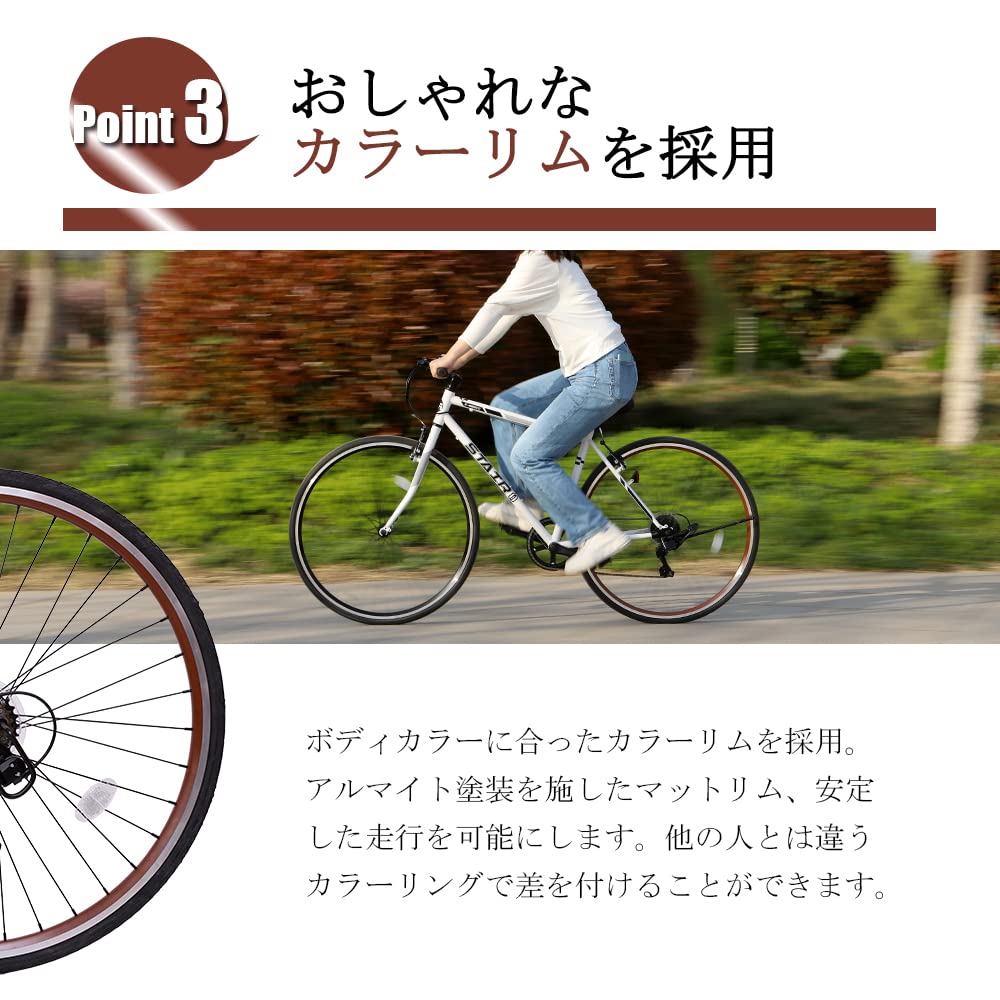 Велосипед для кросса 700x25c Shimano 6-скоростной, сверхлегкая рама из высокоуглеродистой стали, цветной обод, плоская ручка для начинающих, передние и задние тормоза V-Brake для поездок на работу