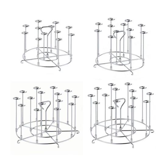 Stainless Steel Fryer Skewer Stand with Polished Edges Rustproof Dishwasher Safe Vertical Skewer Air Fryer Accessories
