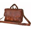New Men's Bag Goat Leather Vintage Office Messenger Shoulder Laptop Briefcase Bag