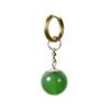 Anime Vintage Ball Dragon Son Goku Earrings With Green Agate Inlay Pearls Round