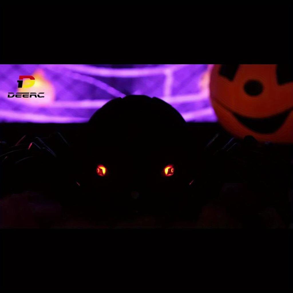 Интерактивная игрушка-паук с дистанционным управлением, распылителем, огнями и музыкой - Реалистичный робот-тарантул для Хэллоуина, дней рождения - Беспроводной пульт дистанционного управления