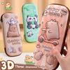 3D Stereoscopic Cute Cartoon Capybara Large Capacity Pencil Case Multifunctiona Pen Pouch Stationery Students School Supplies