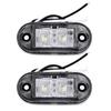 2pcs Set White 12V LED Car Side Marker Tail Light 24V Trailer Truck Lamp