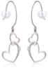 Haute Platine Platinum PT950 Diamond Swaying Double Heart Hook Earrings [Haute Pureté Platine] Pureté 0.012ct P-srum-di