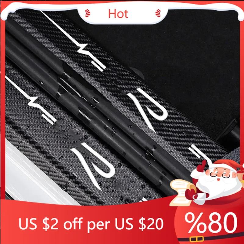 2026 New For VW VOLKSWAGEN for Volkswagen VW Car Trunk Tail Threshold Door Sill Protector Stickers RLine R LINE Badge Passat Pol