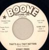 7-дюймовая пластинка КЕННИ ПРАЙС - Это все, что имеет значение DJBR1029 Boone Record Co 1965 США Фолк Б/У