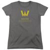 Justice League Movie Wayne Aerospace Womens T Shirt Charcoal