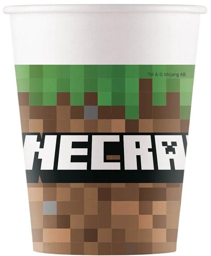Zestaw Minecraft Pixele Piksele Tnt Gra Talerzyki Kubeczki Urodziny 16Szt.
