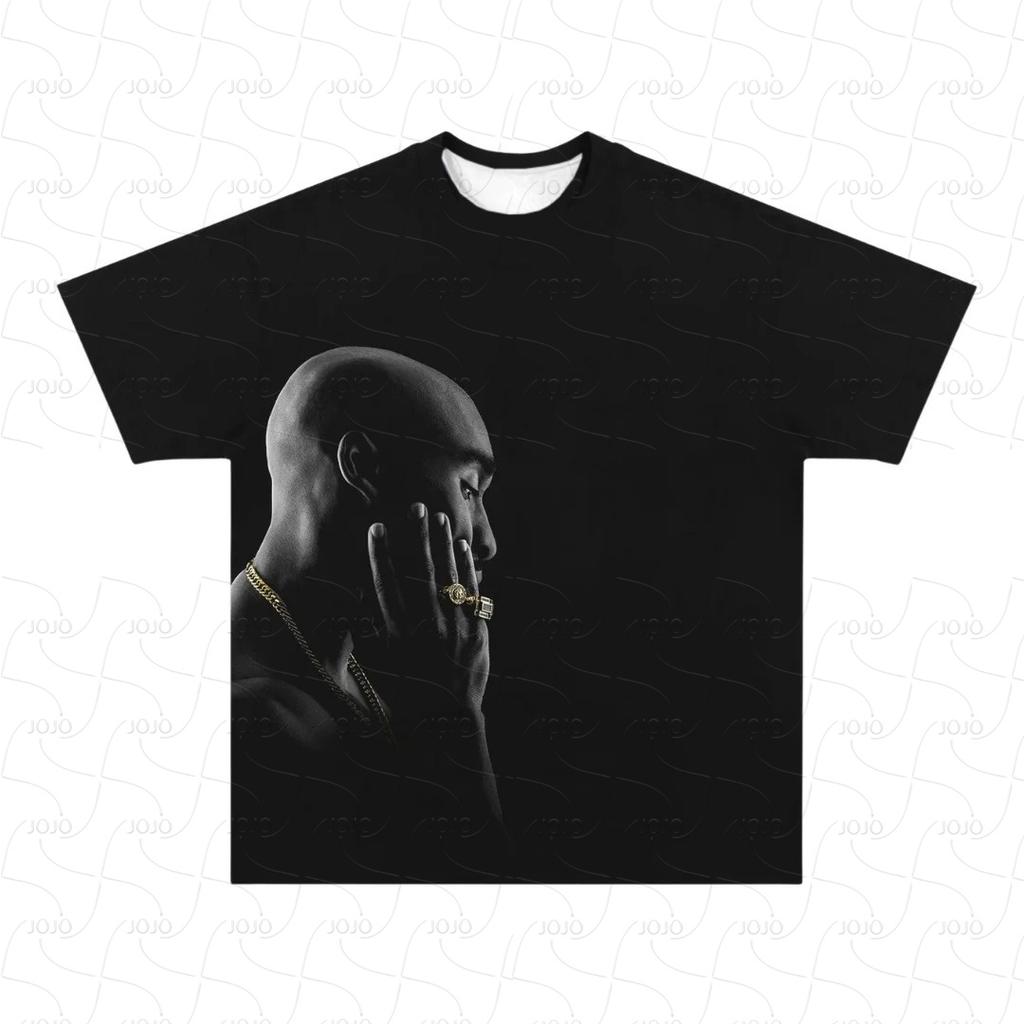 Rapper 2PAC Retro Graphic T Shirt Men's Hip Hop Clothing T-Shirts Y2k Unisex Fashion Oversized Ghetto Gangster Tupac Top