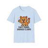 Unisex Softstyle T-Shirt Tabby Kitten Humor Tiny Paws Savage Claws Funny Cat Tee