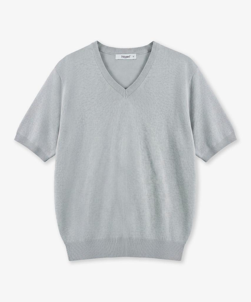 POLYGRAM Cool Touch Essential V-Neck Short Sleeve Knit - 7 Colors