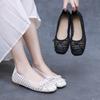 Fashion GKTINOO 2025 Summer New Genuine Leather Sandals For Women Hand-woven Hollow Low Heels Soft Sole Large Size Women's Shoes