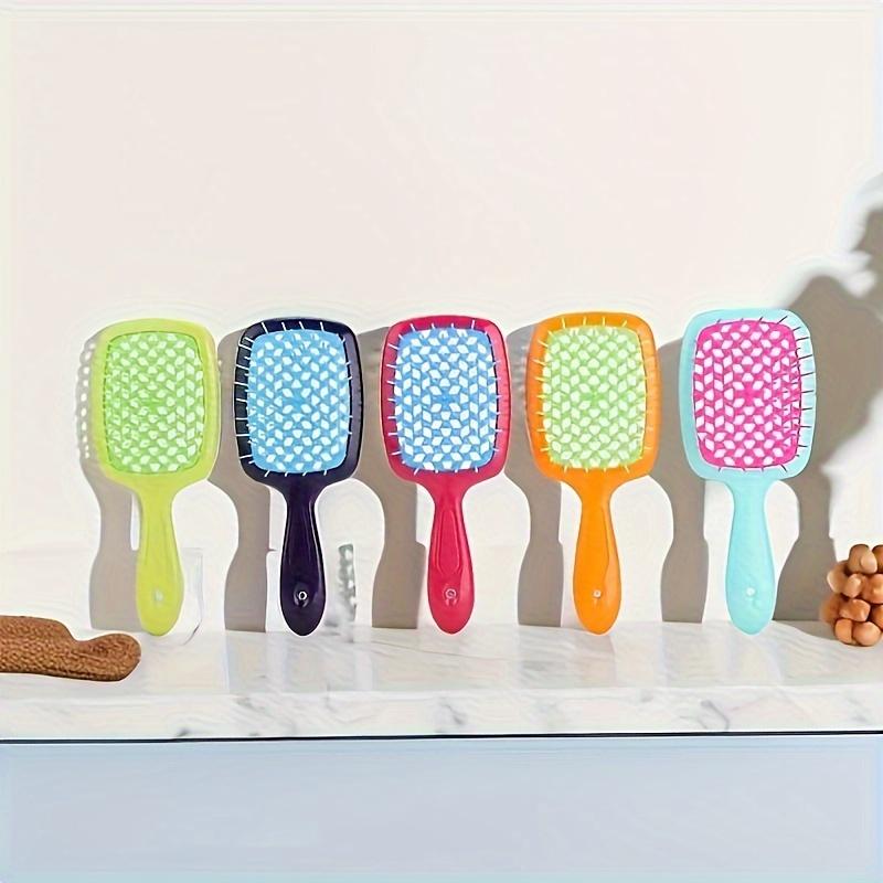 Вентилируемая щетка для распутывания волос, эргономичная ручка, массаж головы, влажная и сухая, длинные вьющиеся, пушистые волосы, сотовая расческа для женщин и девочек, парикмахерский инструмент