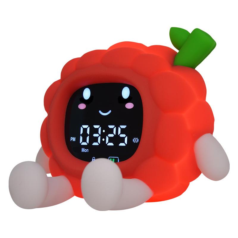 Fruit series alarm clock light children significant other alarm clock creative design mobile phone holder pat color night light