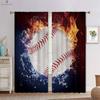 Футбол регби в воде и огне 3D печатная кармашек для спальни гостиной кухни декоративная занавеска 2 шт.
