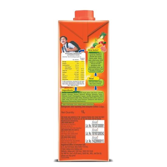 Dabur Сок из смешанных фруктов Real Fruit Power 1 л | Без добавления консервантов