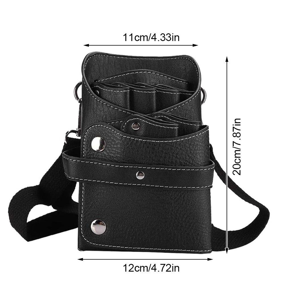 Adjustable Strap Hairdressing Tool Storage Bag Multi-Compartment Scissors Holder Case For Barbers