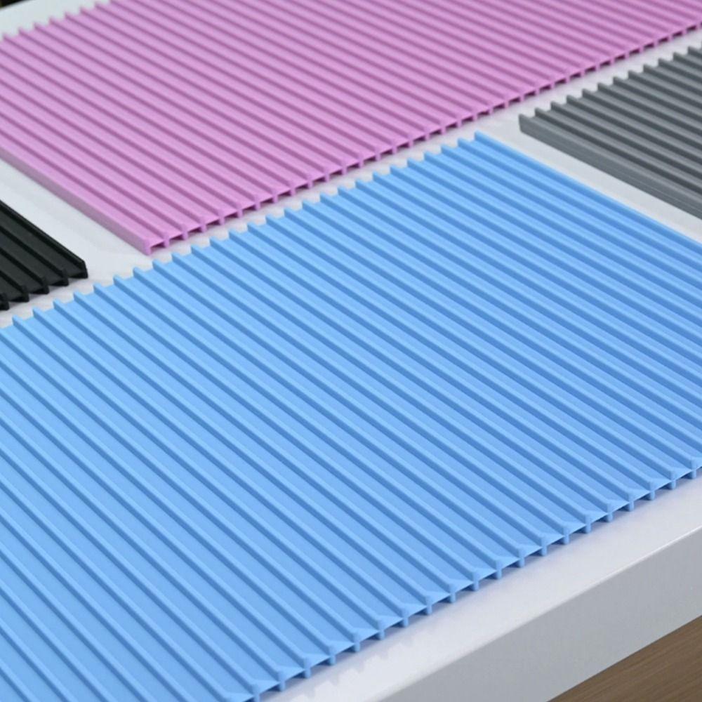 Roll Up Silicone Drying Pad Rectangle Insulation Placemat  Desktop Decoration