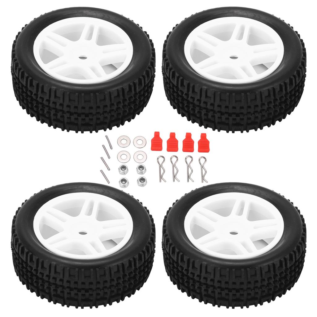 4PCS 75mm RC Car Tire U Type Rubber RC Vehicle Wheel Remote Control Car Tire for Wltoys 144001 114