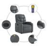 Relax Massage Chair by Grey Faux Leather