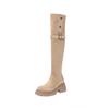 Over-knee Boots Women's Thick Soles 2024 Autumn and Winter New Maillard Two Wear Folded Boots High Boots