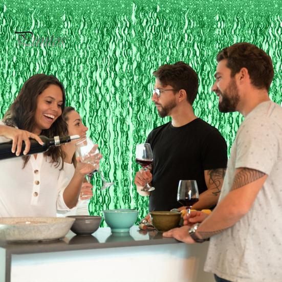 1/5 упаковки 1x2 м бахрома занавеска от дождя растяжки фон мишура фольга бахрома шторы сверкающая металлическая кисточка волнистый фон занавес реквизит для фотографий