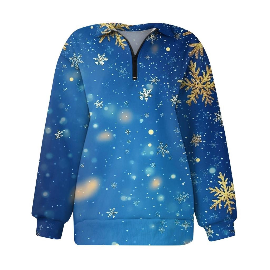 Женская повседневная мода с длинным рукавом и принтом, свободный свитшот на молнии