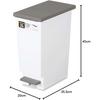 [.co.jp Exclusive] Shinki Gosei Tombo Neo Color Trash Cans, Light Pedal Opening, Slim, 20-Liter Capacity, Set of 2, Brown, 20cm Wide x 35.5cm Deep x 4