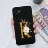 For OPPO A72 A73 A74 A75 A76 A77 A78 A79 A83 A91 Case Cover Luxury Flower Letters Shockproof Screen Protector Matte Soft Silicone For OPPO Bumper