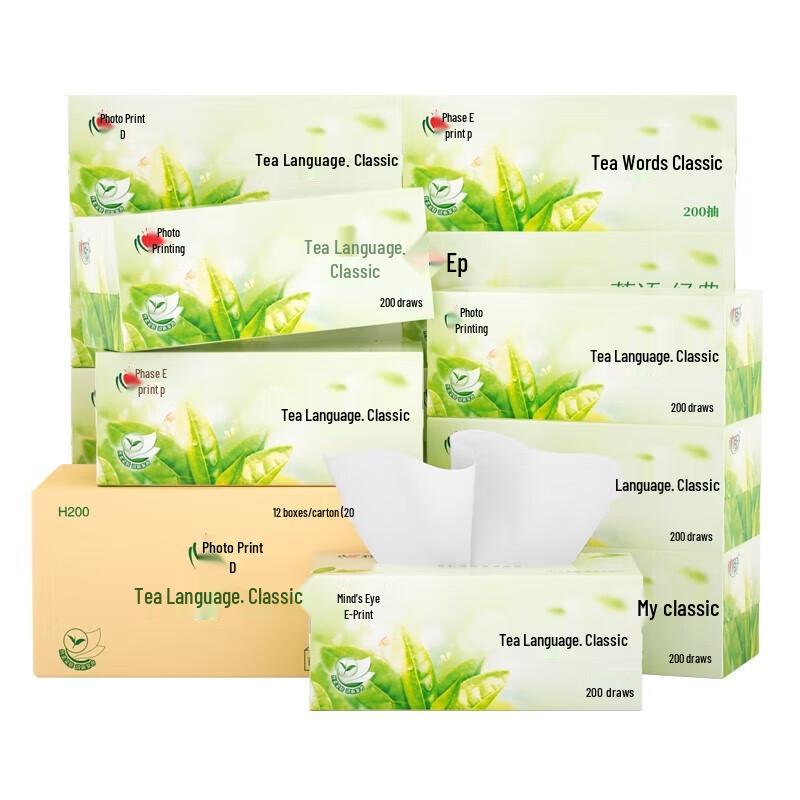 Бумажные салфетки для лица Vinda Tea Talk Classic, 2-слойные, в коробке (12 коробок)