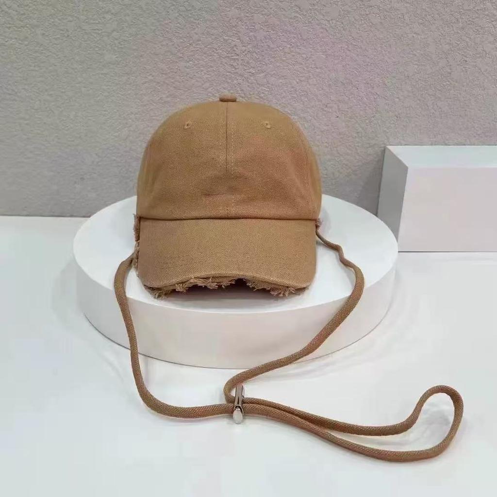 New Custom Logo Unisex Tassel Baseball Cap Outdoor Women Lanyard Adjustable Cotton Peaked Hats Fashion Men Sun Snapback Dad Hat