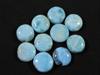 13X13MM натуральный голубой ларимар круглый кабошон драгоценный камень россыпью 10 шт. лот 80 карат. RQ-1736