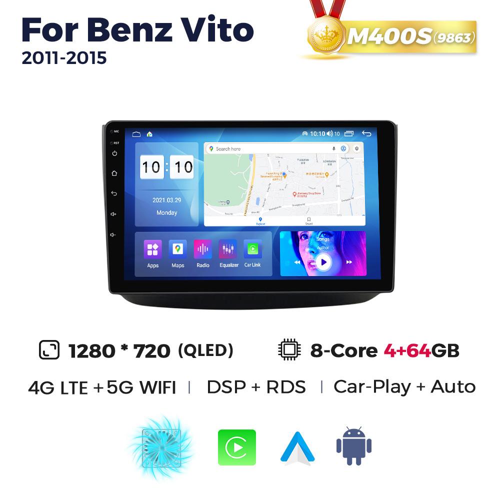 NaviFly HD Screen Android 13 Car Radio For Mercedes Benz Vito 2011-2015 10inch Wireless Carplay Multimedia Player GPS Navigation