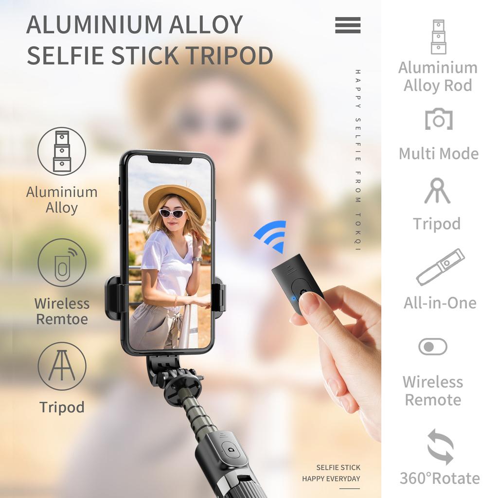 Многофункциональная палка для селфи, 33,8 дюйма, настольный штатив, стабилизатор карданного подвеса, 5-секционная телескопическая штанга с