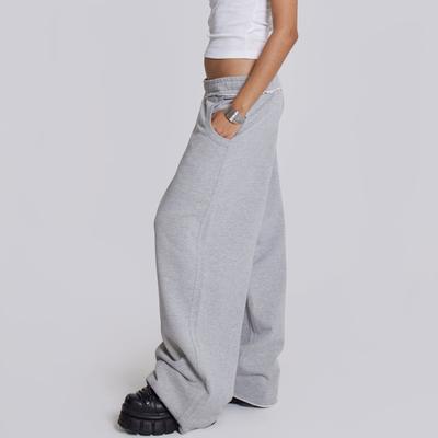 Европейские и американские ретро женские повседневные брюки свободного кроя с высокой талией, бахромой до пола