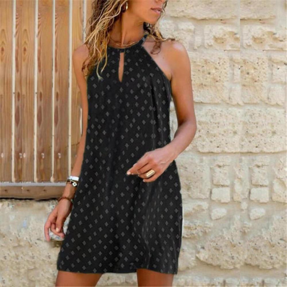 Summer Halterneck Sexy Printed Dress