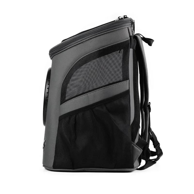 Рюкзак-переноска Fat Cat Denim Pet Backpack с космической капсулой Bubble для маленьких и средних кошек, щенков, собак, рюкзак для путешествий и походов