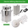 10L Stainless Steel Milker Bucket Vacuum Pump Electric Goat Milking Machine 220V Cattle Pulsating Milking Machine
