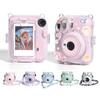 1 Набор Для Instax Mini 12 Прозрачная Сумка для Камеры Дорожная Сумка на Плечо с Милыми Наклейками Прозрачный Ремешок-Шнурок для Камеры Наклейки