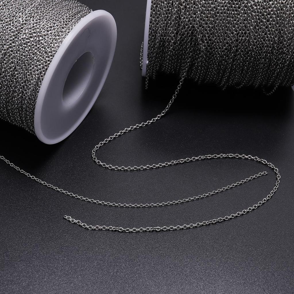 5 м/лот 1,2 1,6 2 мм цепочка из нержавеющей стали, ожерелье, оптовые звенья, цепочки для ожерелья, фурнитура для изготовления ювелирных изделий, аксессуары, поставки