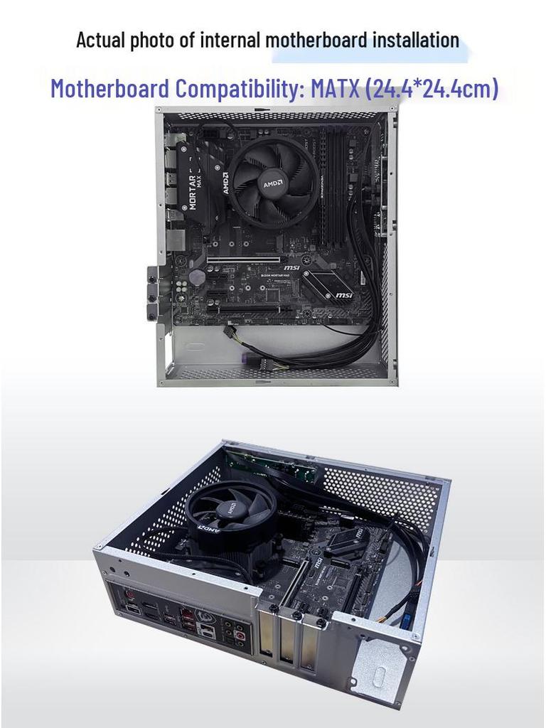 SKTC A10 Мини Горизонтальный/Вертикальный Корпус для HTPC Компьютера MATX 24x24 Материнская Плата Блок Питания 1U 7.3L