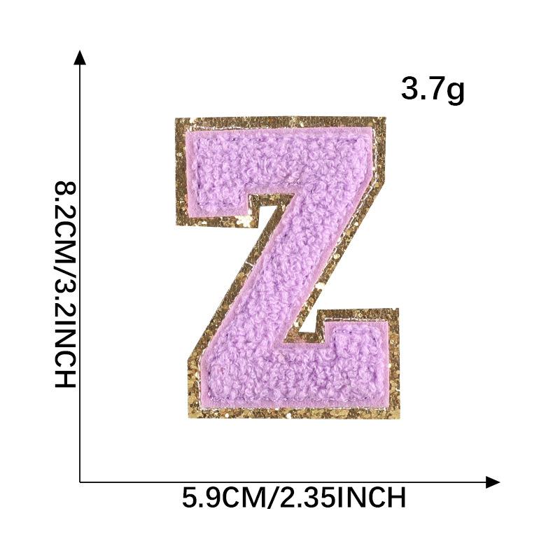 Вышивка Этикетка Полотенце Вышивка Цветная Английская Буква Нашивка Аксессуары для Одежды Золотая Кромка Наклейка Вышивка Шениль Вышивка Тканевая Наклейка