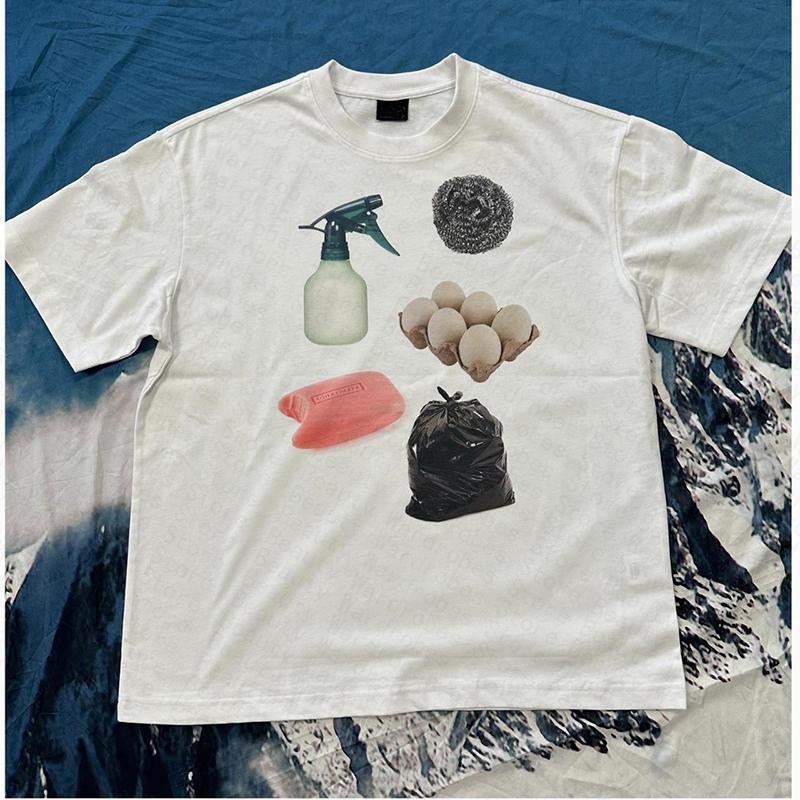 Camiseta holgada Y2K para parejas superventas informalenergética de dibujos animados para chicaCamiseta estampada de
