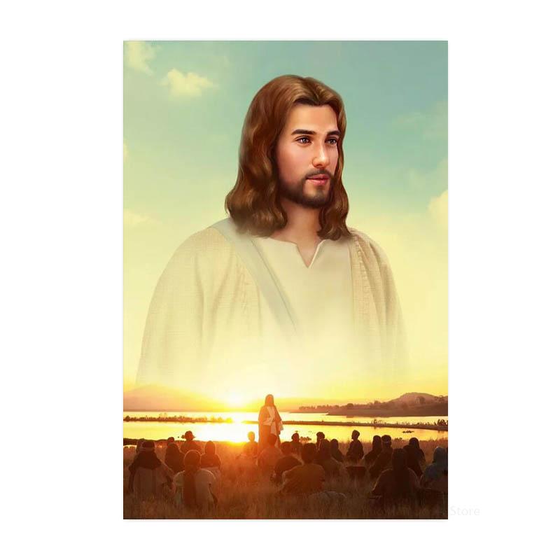 Jesus Series Canvas Posters and Prints Christian Wall Art Picture Painting for Living Room Home Decor Wall Painting Gifts