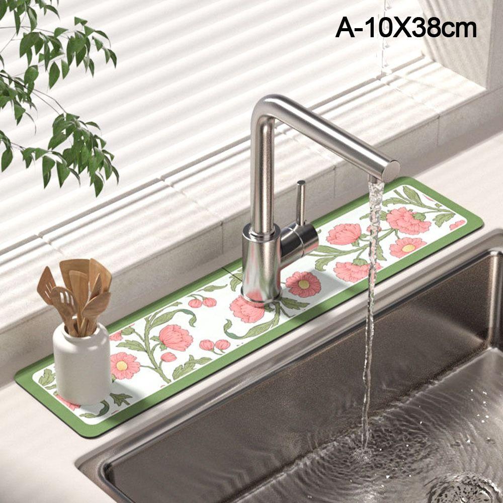 Splash Non-Slip Absorbent Pad Multifunction Drying Mat Sink Splash Mats Kitchen Bathroom Supplies