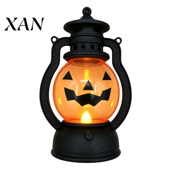 Tabletop Lantern for Party Halloween Pumpkin Lantern, Flickering LED Lamp, Vintage Handheld Indoor Festival Lighting Oil Lamp Outdoor Decor